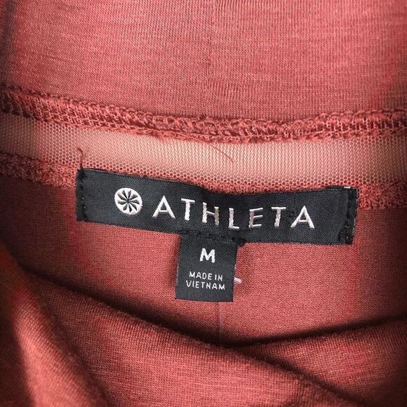 NWT Athleta Industry Turtleneck Stretch Dress Havana Brown Size M Long Sleeves - Picture 5 of 10